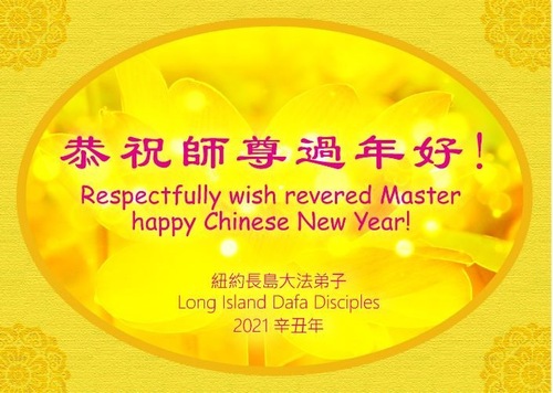 Image for article تمرین‌کنندگان فالون دافا از منطقه نیویورک با کمال احترام سال نوی چینی را به استاد لی هنگجی تبریک می‌گویند