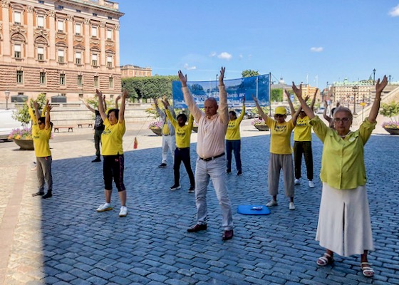 Image for article سوئد: «نمی‌توانیم سکوت کنیم. باید در دفاع از آنها صحبت کنیم»، مردم تمرین‌کنندگان فالون گونگ را تشویق می‌کنند