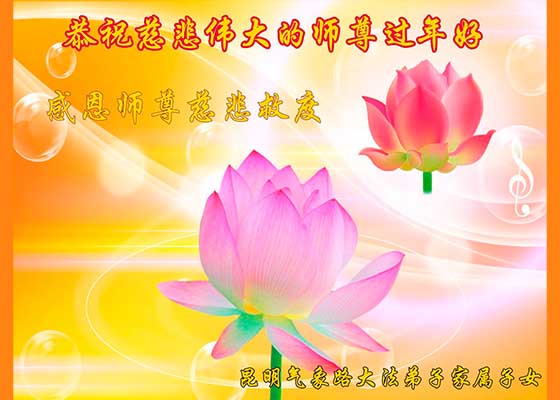 Image for article بسیاری از مردم چین شاهد زیبایی فالون دافا هستند و سال نو را به استاد لی تبریک می‌گویند 