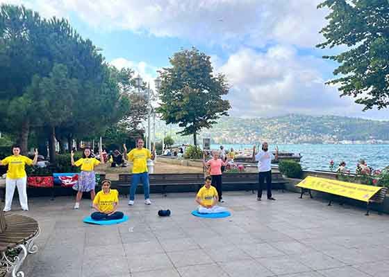 Image for article استانبول، ترکیه: معرفی فالون دافا در پارک حیدر علی‌اف