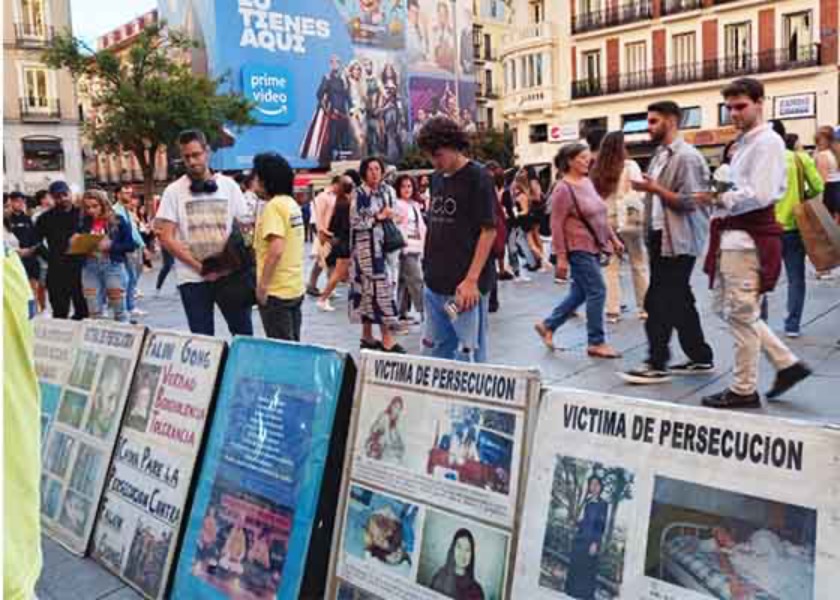 Image for article اسپانیا: افشای آزار و شکنجه فالون دافا در طول رویدادی در مرکز شهر مادرید