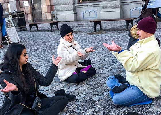 Image for article استکهلم، سوئد: مردم از تمرین‌کنندگان برای افشای آزار و شکنجه فالون دافا توسط رژیم ح‌ک‌چ تشکر می‌کنند
