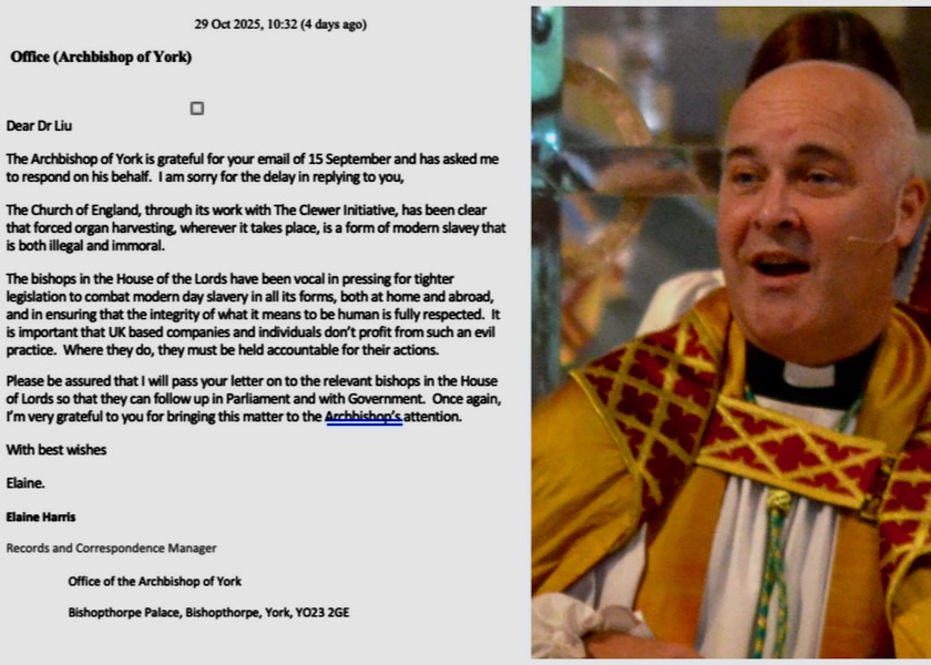 Image for article اسقف اعظم یورک: برداشت اعضای بدن افراد زنده هم غیرقانونی است و هم غیراخلاقی