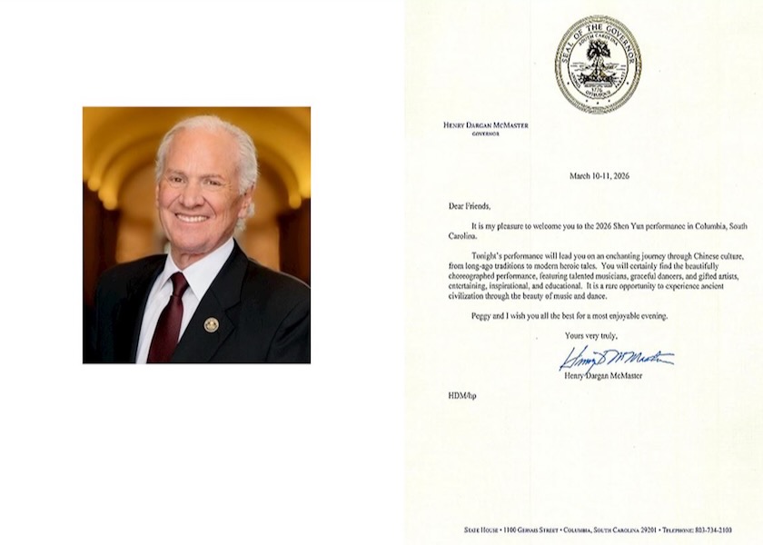 Image for article کارولینای جنوبی: فرماندار، شهردار و مقامات منتخب با صدور بیانیه‌هایی از هنرهای نمایشی شن یون تقدیر و تشکر کردند