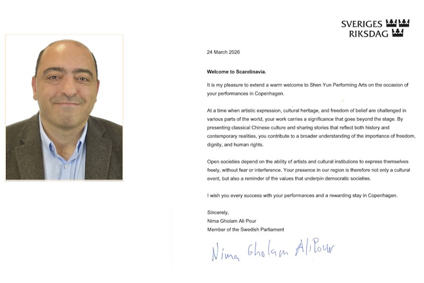 Image for article نماینده پارلمان سوئد برای شن یون آرزوی موفقیت کرد