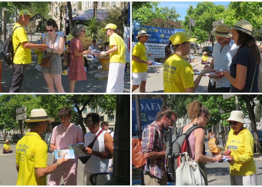 Image for article مردم پاریس در طول تجمعی، حمایت خود را از خاتمه ۲۷ سال آزار و شکنجه فالون گونگ ابراز کردند